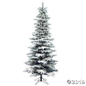 Vickerman 7.5' Flocked Utica Fir Slim Christmas Tree -Unlit (1 Piece(s))