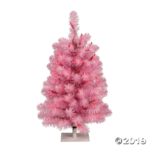 Vickerman 2' x 15" Pink Pine Tree with Pink Lights (1 Piece(s))