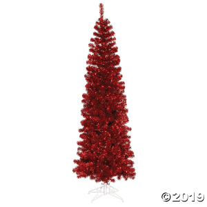Vickerman 6.5' Red Pencil Christmas Tree with Red LED Lights (1 Piece(s))