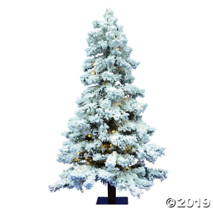Vickerman 7' Flocked Spruce Christmas Tree with Warm White LED Lights (1 Piece(s))