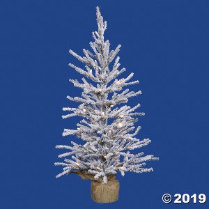 Vickerman 48" Flocked Angel Pine Christmas Tree with LED Lights (1 Piece(s))