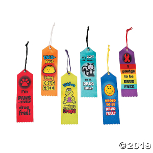 Red Ribbon Week Award Ribbons (Per Dozen)