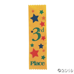 3rd Place Yellow Award Ribbons (Per Dozen)