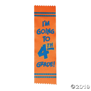 I'm Going to 4th Grade Graduate Ribbons (Per Dozen)