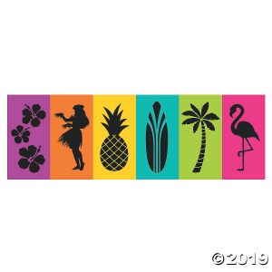 Large Luau Silhouette Backdrop (1 Set(s))