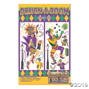 Design-A-Room Mardi Gras Jester Backdrop Set (1 Set(s))