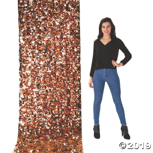 Copper Metallic Floral Sheeting Backdrop (1 Piece(s))