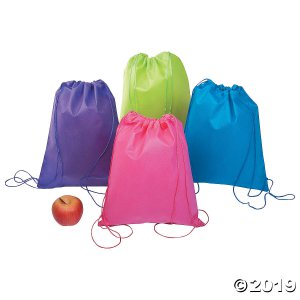 Medium Bright Color Drawstring Bags (Per Dozen)