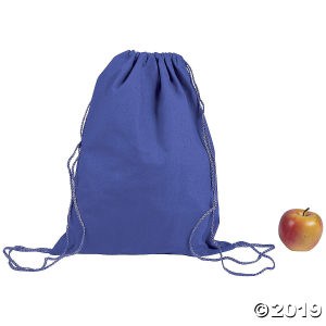 DIY Large Purple Canvas Drawstring Bags (Per Dozen)
