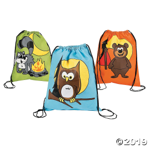 Medium Camp Adventure Drawstring Bags (Per Dozen)