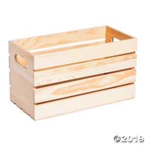 DIY Unfinished Wood Slat Crate (1 Piece(s))
