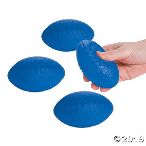 Blue School Spirit Footballs (Per Dozen)