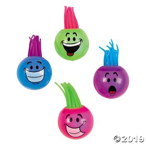 Light-Up Funny Face Bouncy Ball Assortment (Per Dozen)