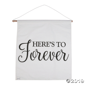 Here's to Forever Wedding Cotton Banner (1 Piece(s))