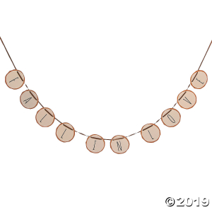 Fall In Love Wooden Disc Banner (1 Piece(s))