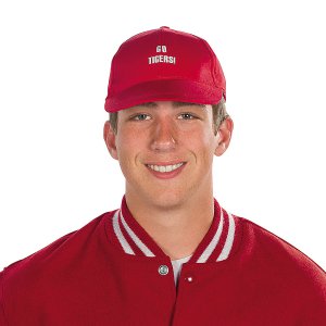 Personalized Red Baseball Caps (Per Dozen)