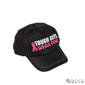Tough Guys Wear Pink Awareness Ribbon Baseball Caps (Per Dozen)