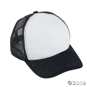 White & Black Trucker Hats (Per Dozen)