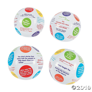 Inflatable 11" Facts About Jesus Medium Beach Balls (Per Dozen)