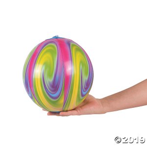 Inflatable 9" Tie-Dyed Medium Beach Balls (Per Dozen)
