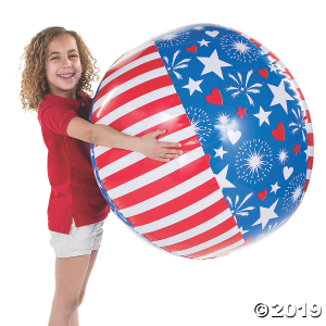 Inflatable 30" Patriotic Giant Beach Ball (1 Piece(s))