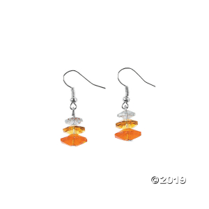 Candy Corn Crystal Earrings Craft Kit (6 Pair)