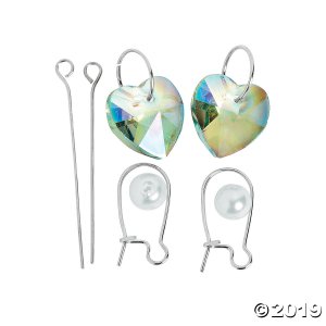 Iridescent Heart Earrings Craft Kit (3 Pair)