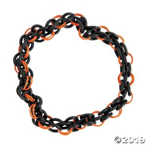 Black & Orange Chainmail Bracelet Kit (Makes 2)