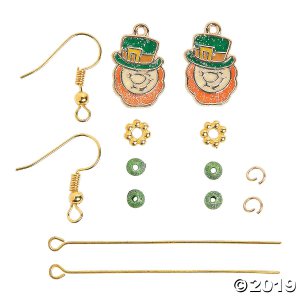 Leprechaun Earrings Craft Kit (6 Pair)