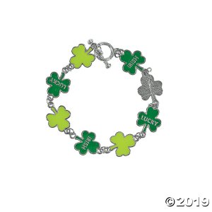 Green Shamrock Bracelet Craft Kit (2 Piece(s))