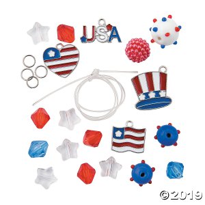 Mixed Media Patriotic Bracelet Craft Kit (Makes 2)