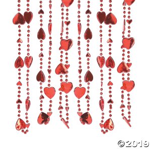 Heart-Shaped Bead Necklaces (Per Dozen)