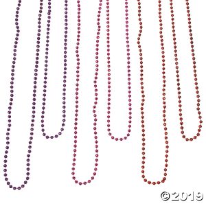 Red, Purple & Fuchsia Bead Necklace Assortment (144 Piece(s))
