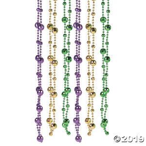 Disco Mardi Gras Beads (Per Dozen)