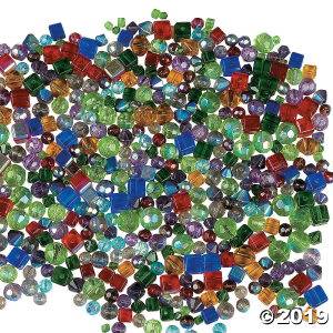 Big Jeweltone Cut Glass Crystal Bead Assortment - 4mm-10mm (408 Piece(s))