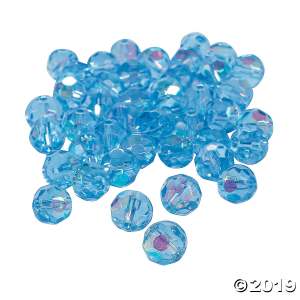 Blue Topaz Aurora Borealis Crystal Round Beads - 8mm (48 Piece(s))
