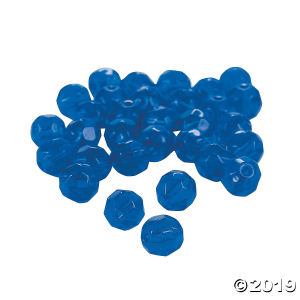Sapphire Cut Crystal Round Beads - 8mm (48 Piece(s))