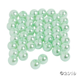 Mint Green Pearl Beads - 6mm (50 Piece(s))