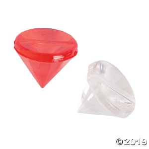 Red & Clear Cone Beads - 10mm (24 Piece(s))