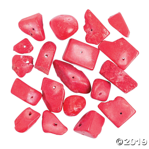 Red Stone Beads - 9mm - 24mm (4 oz(s))