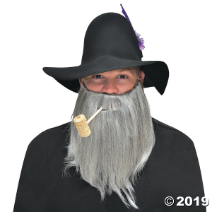 Grey Full Beard & Mustache (1 Piece(s))