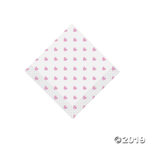 Pink Hearts Baby Shower Beverage Napkins (16 Piece(s))