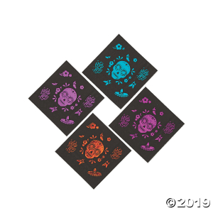 Metallic Day of the Dead Beverage Napkins (16 Piece(s))