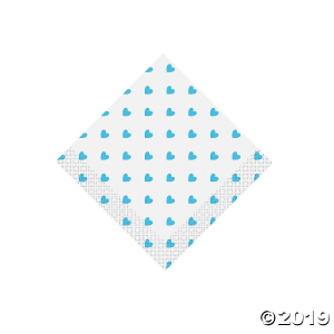 Blue Hearts Baby Shower Beverage Napkins (16 Piece(s))