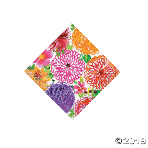 Painted Spring Floral Beverage Napkins (16 Piece(s))