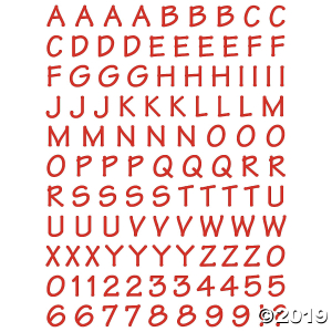 Basic Alphabet Sticker Pack (Per Dozen)