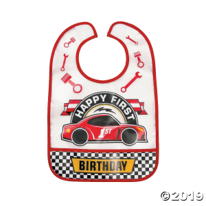 1st Birthday Race Car Bib (1 Piece(s))