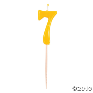 Yellow Number 7 Candle (1 Piece(s))