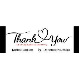 Personalized Thank You Wedding Bookmarks (24 Piece(s))