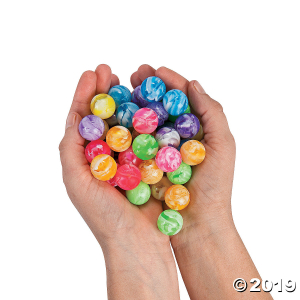 Neon Swirl Mini Bouncy Ball Assortment (48 Piece(s))